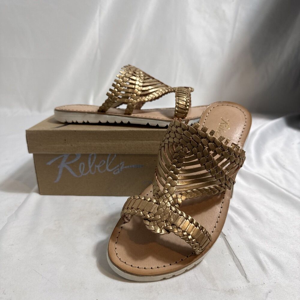 Rebel RB Baily Sandals Bronz Shoes Womens 6.5M